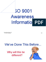 ISO 9001 Awareness Information. 