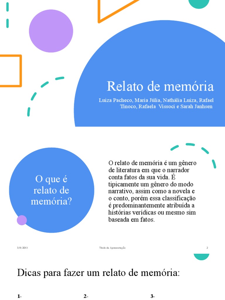 Relato de Memória | PDF
