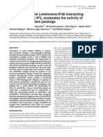 A Newly Identified IF4E-interacting Protein, Leish4E-IP2, Modulates The Activity of Cap-Binding Protein Paralogs