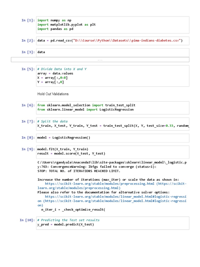 9 a.validation Methods - Jupyter Notebook | PDF | Cross Validation ...