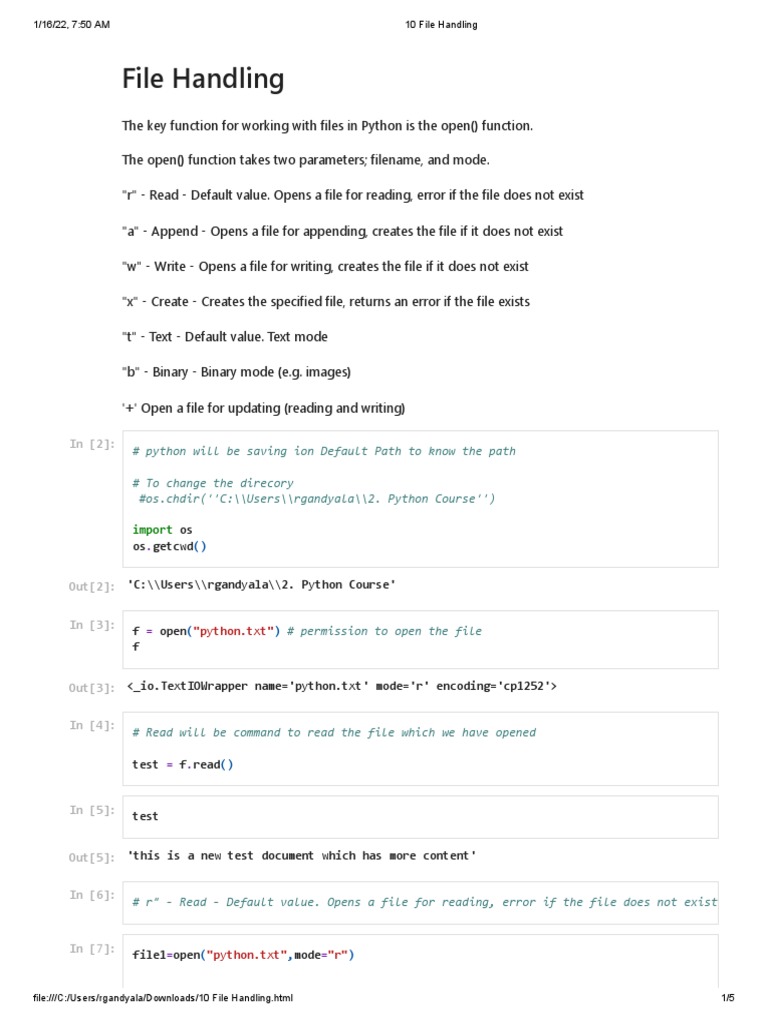 10 File Handling | PDF | Computer File | Filename