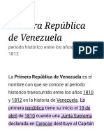 Primera República de Venezuela - Wikipedia, La Enciclopedia Libre