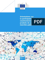 Orientations Sur La Participation Des Soumissionnaires Et Des Produits de Pays Tiers Aux Marchés Publics de l'UE