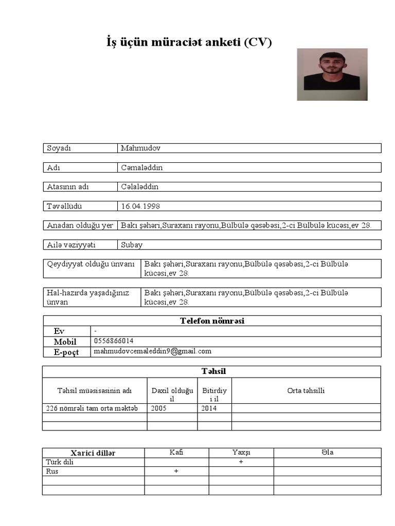 Az CV | PDF