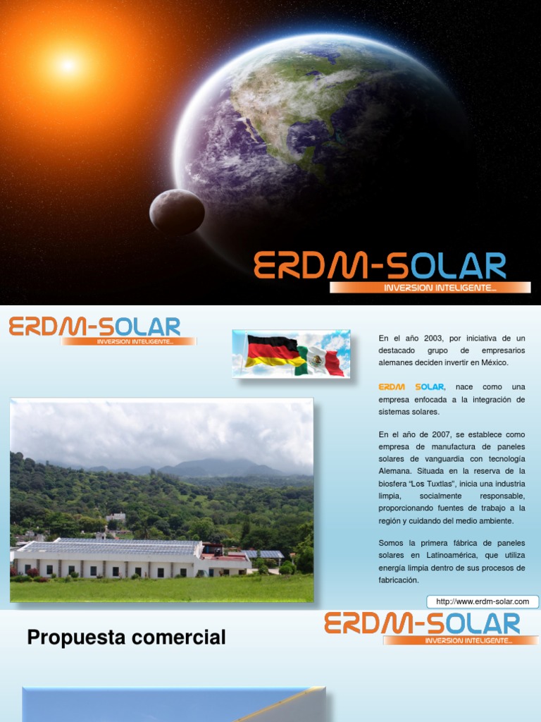 ERDM Company Presentation 2018 | PDF | Energía solar | Panel solar