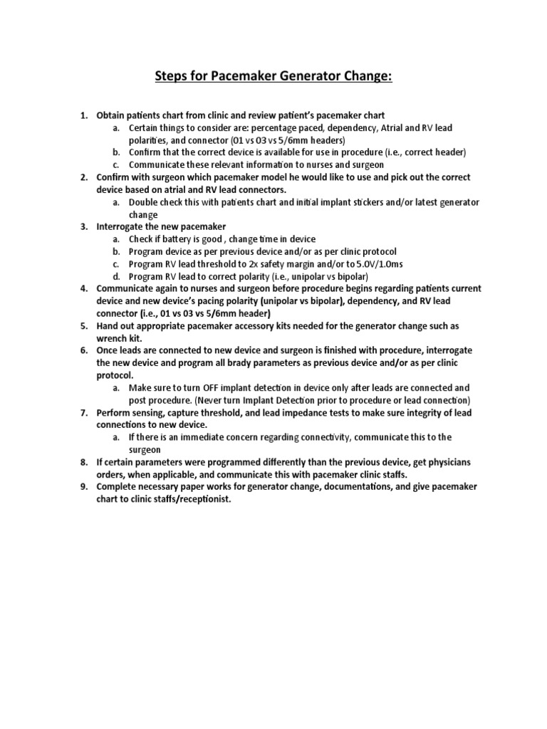 Pacemaker Generator Change PDF Artificial Cardiac Pacemaker Computing