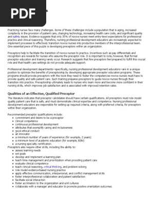 Clinical Education - Developing preceptors