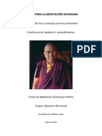 Pautas para La Meditación VIPASSANA