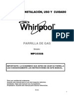 Manual Instalación y Uso Parrila Whirlpool WP3550S