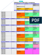 Cronograma Previsto Curso 2022-2023