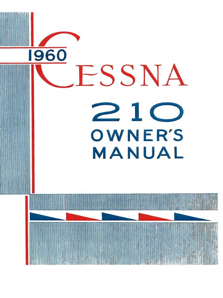 1960 Cessna 210 Owner's Manual | PDF | Landing Gear | Vehicles