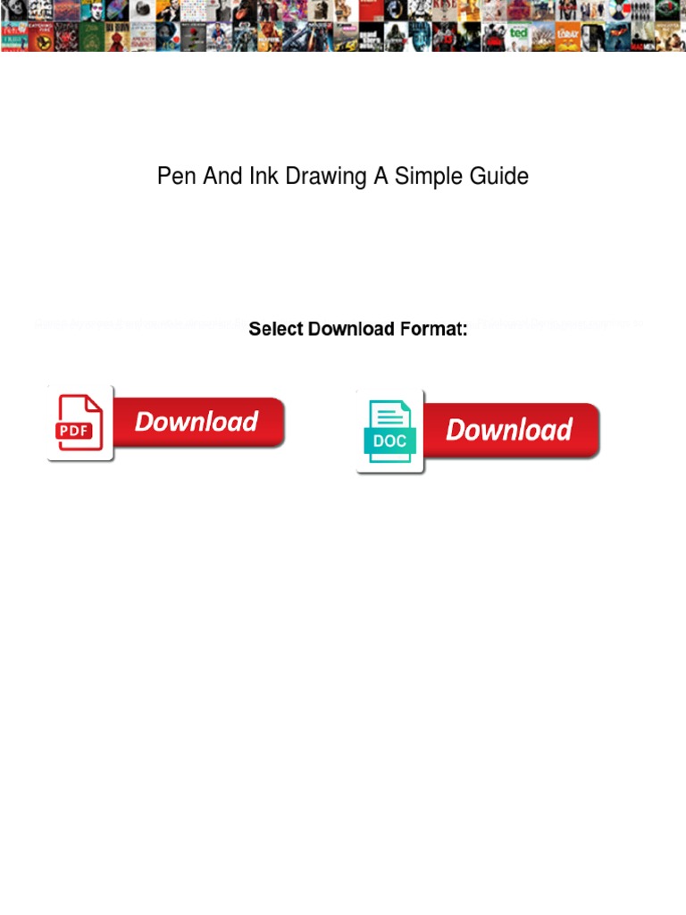 Pen and Ink Drawing a Simple Guide PDF Drawing Ink