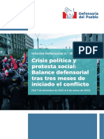 Informe Defensorial N.° 190 Crisis Política y Protesta Social