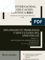 Diplomado en Problemas y Dificultades Del Aprendizaje