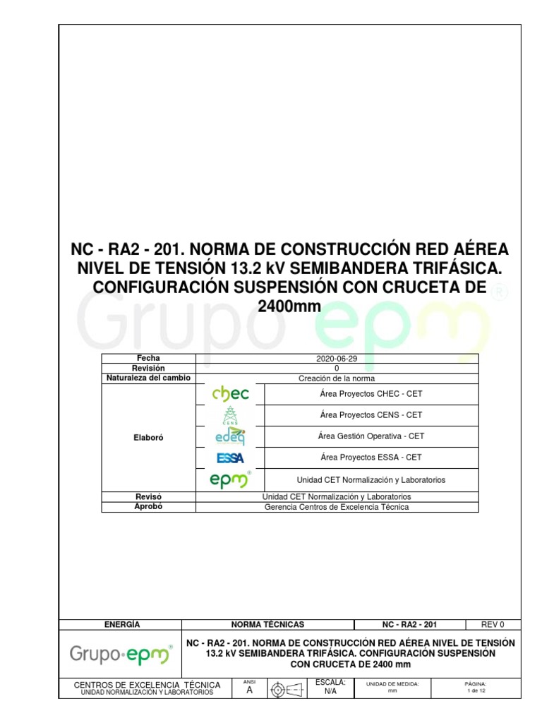 NC Ra2 201 | PDF | Aislador (Electricidad) | Clima