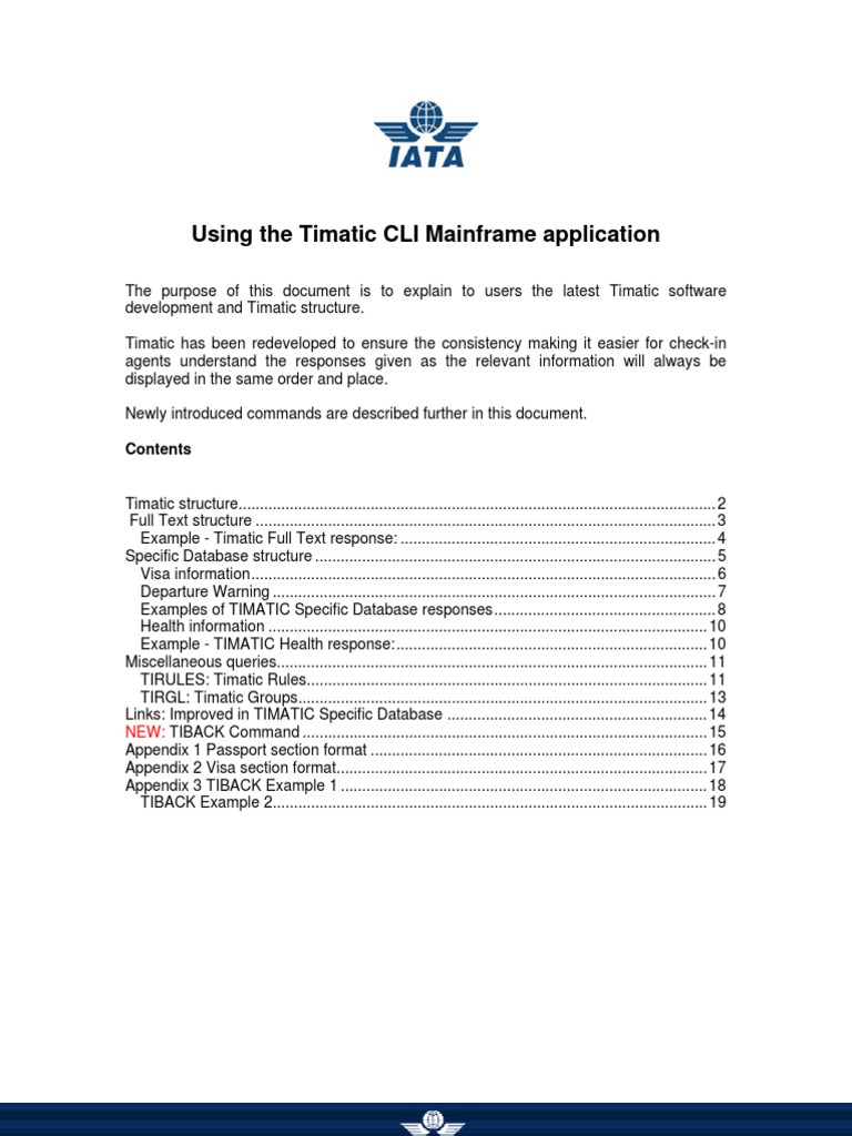 Timatic CLI Application Guide | PDF | Travel Visa | Passport