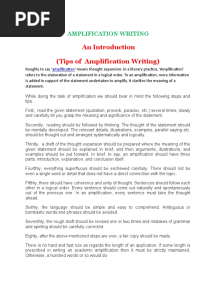 Amplification Writing