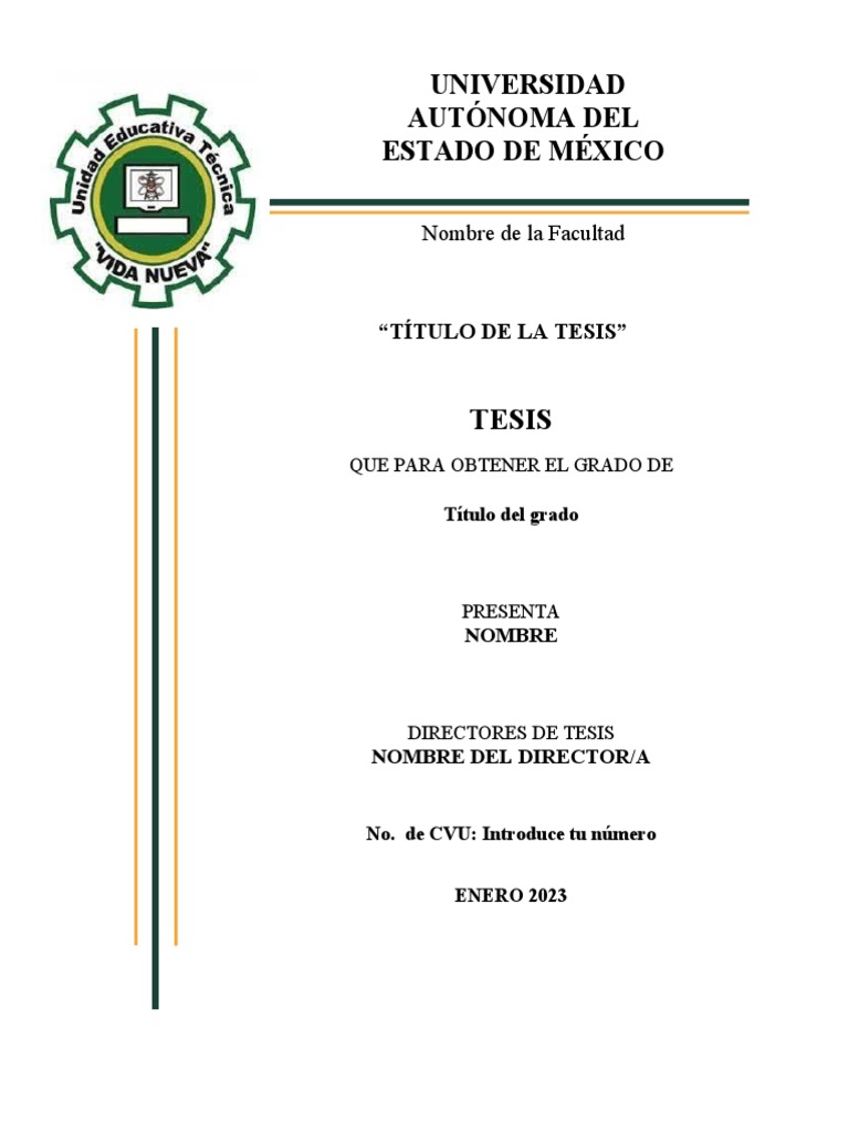 Portada Tesis Uaemex | PDF