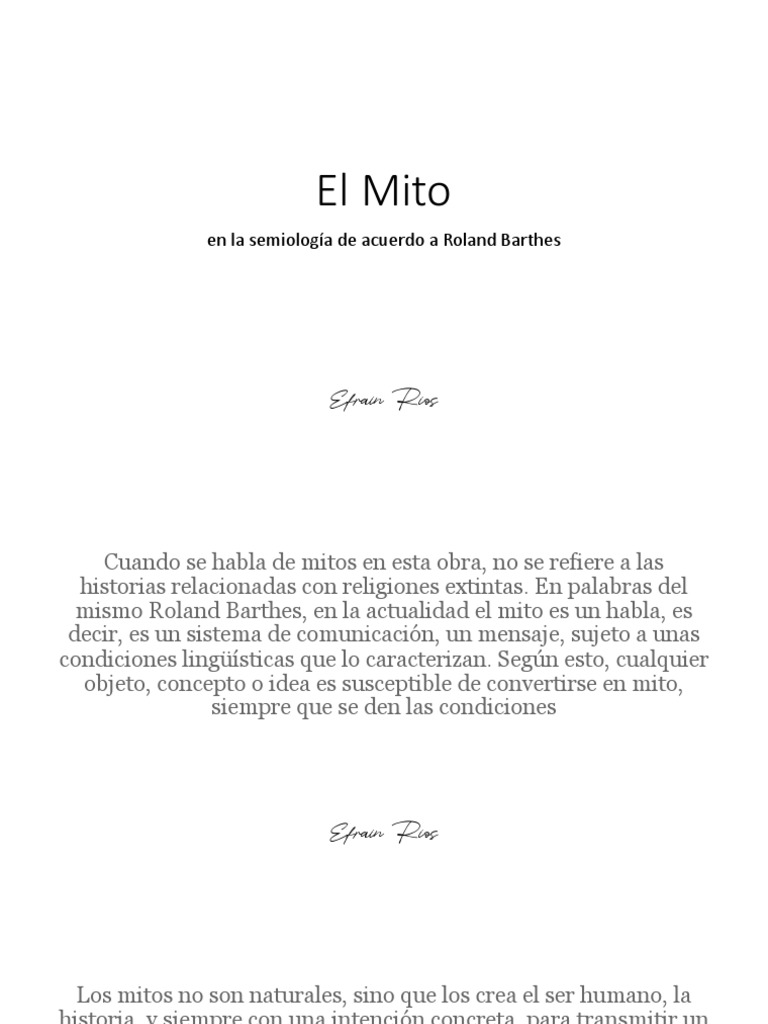 El Mito Pdf Lingüística Comunicación