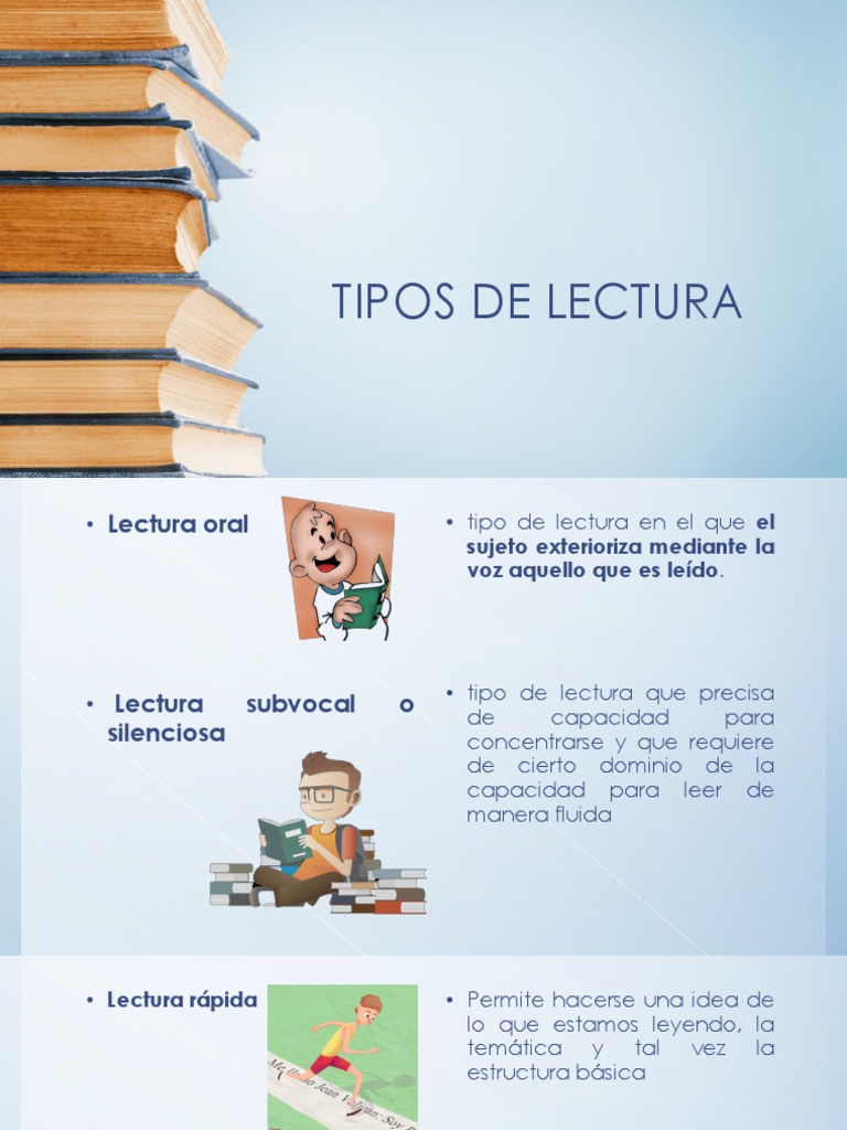 Tipos de Lectura y sus Características | PDF | Comunicación humana ...