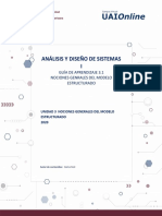 Análisis Y Diseño de Sistemas I: Guía de Aprendizaje 3.1 Nociones Genrales Del Modelo Estructurado