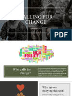 Calling For Change Unit Powerpoint Year 9 English 2023