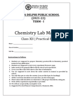 Chemistry Lab Manual Class-Xii Practical File Term-I (2021-22)