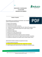 Formato de Requisitos de Ingreso