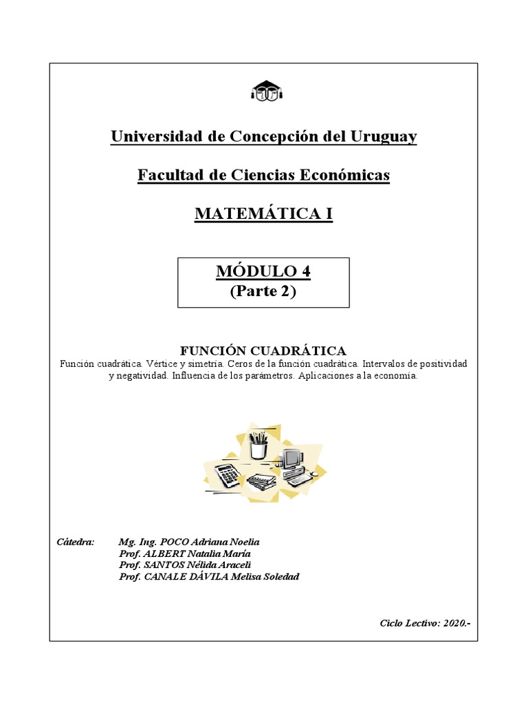 Módulo 4 (Parte2) Función Cuadrática | PDF