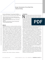 The Validity of Physical Therapy Assessment of Low Back Pain Via Telerehabilitation in A Clinical Setting