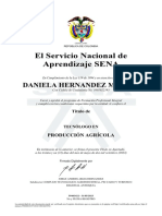 El Servicio Nacional de Aprendizaje SENA: Daniela Hernandez Meriño