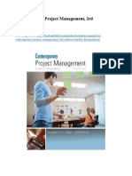 Solution Manual For Contemporary Project Management 3rd Edition Timothy Kloppenborg