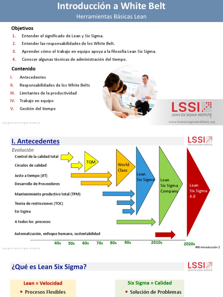 Introducción A White Belt 2021 | PDF | Lean Manufacturing | Six Sigma