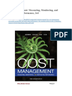 Cost Management: Measuring, Monitoring, and Motivating Performance, 3rd