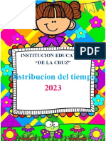 Distribucion Del Tiempo: Institucion Educativa "De La Cruz"