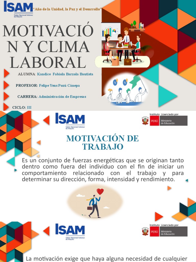 Motivación y Clima Laboral en Empresas | PDF | Motivación | Motivacional