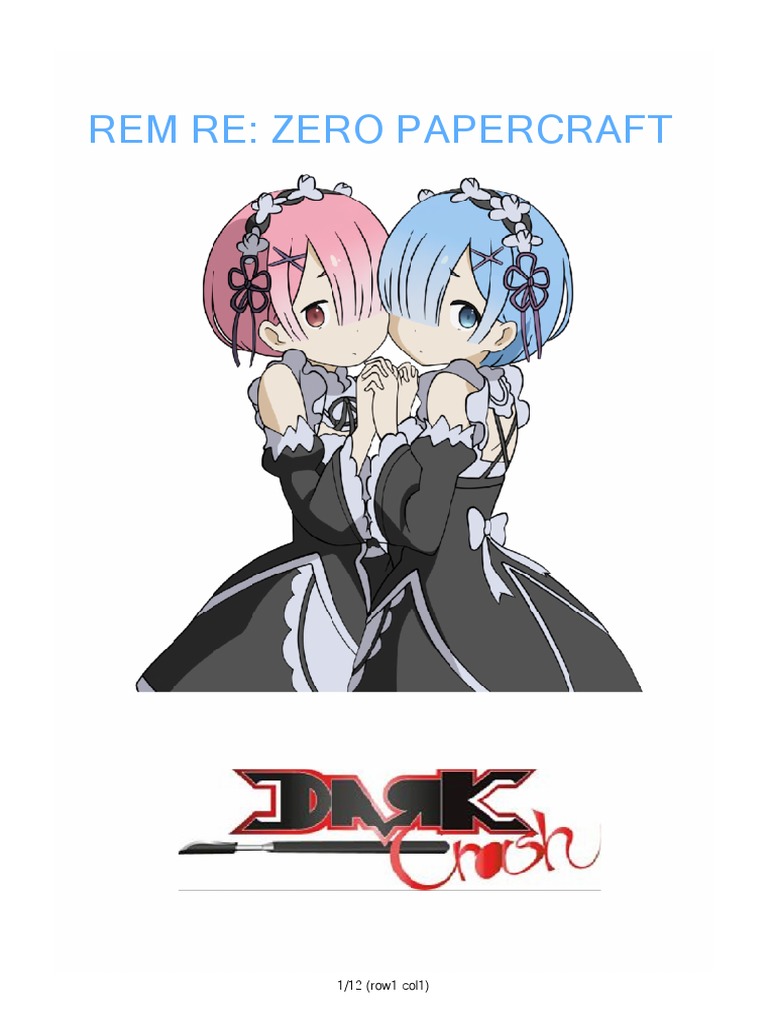 Rem Re:Zero Papercraft Building Guide | PDF | Teaching Methods & Materials