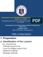 Preparation and Checking of School Forms SY2022-2023