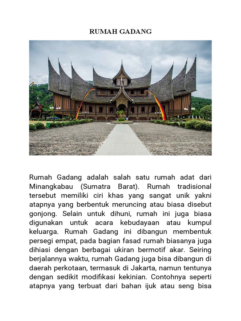 Gallery Detail: Ciri Khas Dan Sejarah Rumah Gadang
