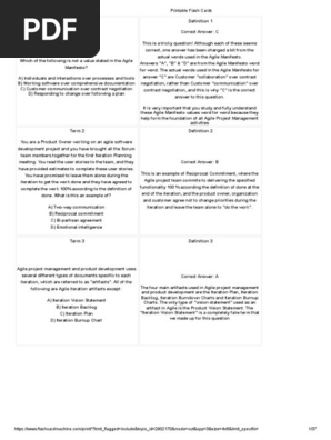 PMI ACP Exam Questions Flash Cards