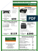 Printers Pricelist