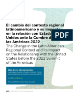 El Cambio Del Contexto Regional ALC y Su Impacto en La Relación Con EE - UU. Ante La Cumbre de Las Americas (CNA Nueva Epoca No.4 1er Semestre 2022)