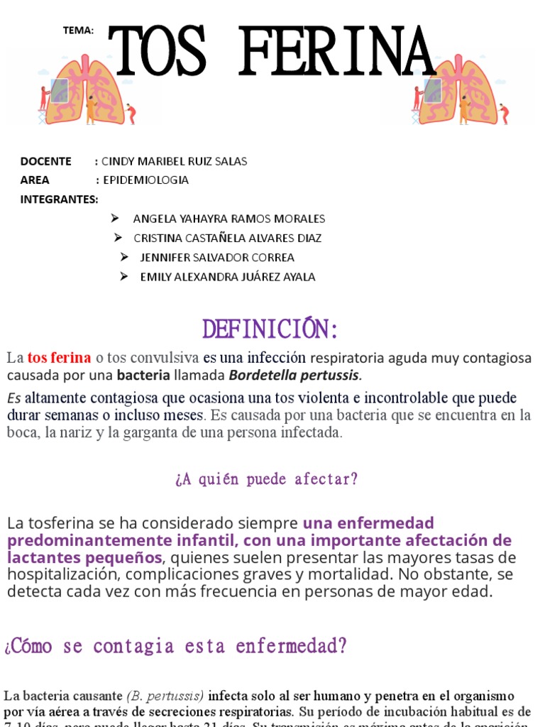 Tos Ferina: Síntomas, Diagnóstico y Prevención | PDF | Medicina CLINICA ...