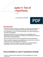 Chapter 4test of Hypotheses