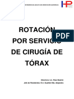 Programa de Rotación Por El Servicio de Cirugía de Tórax