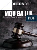 MDU BA LLB Question Paper With Answer Key 2022