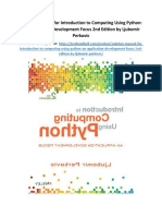 Solution Manual For Introduction To Computing Using Python An Application Development Focus 2nd Edition by Ljubomir Perkovic