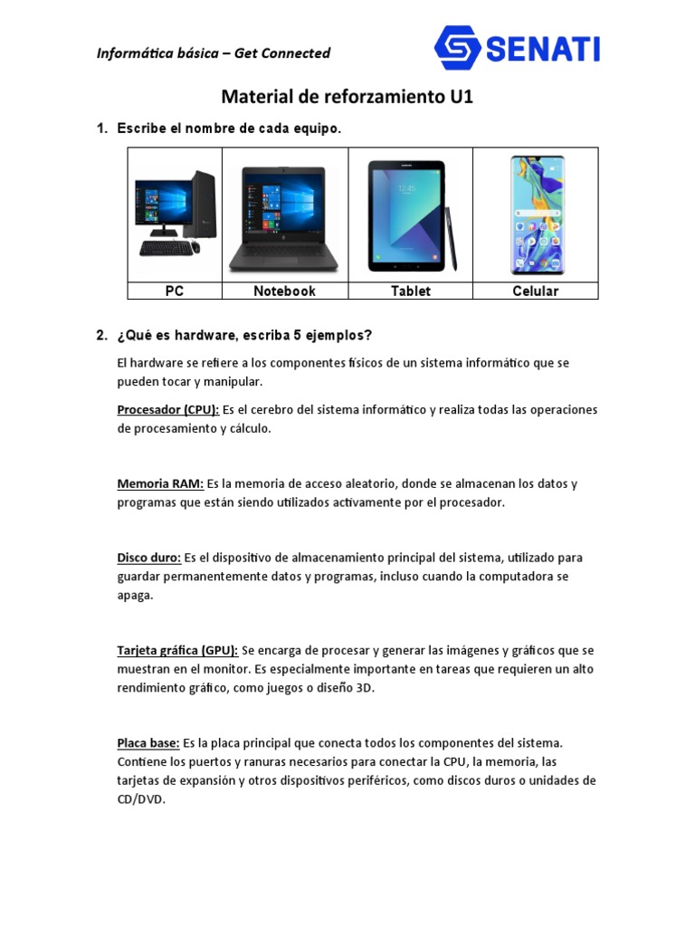 Tarea 1 | PDF | Hardware de la computadora | Software de la aplicacion