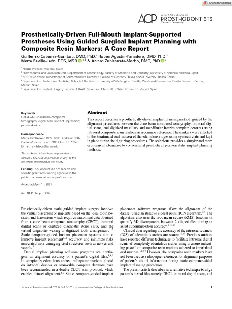 Case Report Implant Planning Surgery PDF Dental Implant Dentures