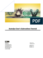 ANSYS Autodyn Users Subroutines Tutorial
